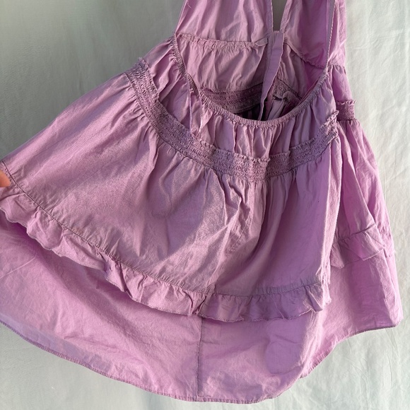NWT Free People Sail away tunic  tiered ruffle dress lilac purple small - Picture 7 of 15